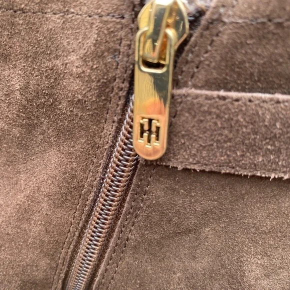 Tommy Hilfiger “terez” size 7.5 zip ankle bootie, beautiful chocolate brown NWOB - Picture 4 of 15